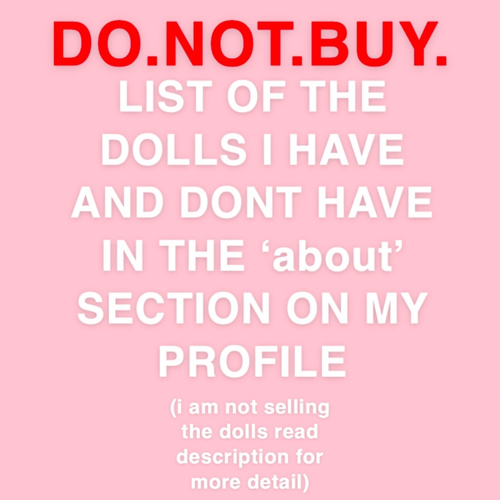 !DO NOT BUY! Trying to collect one direction dolls